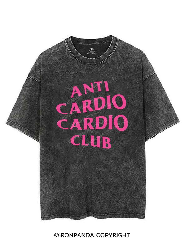 ANTI CARDIO CARDIO CLUB PINK VINTAGE GYM SHIRT