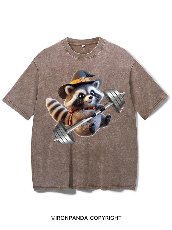 HALLOWEEN RIPPED RACCOON VINTAGE GYM SHIRT