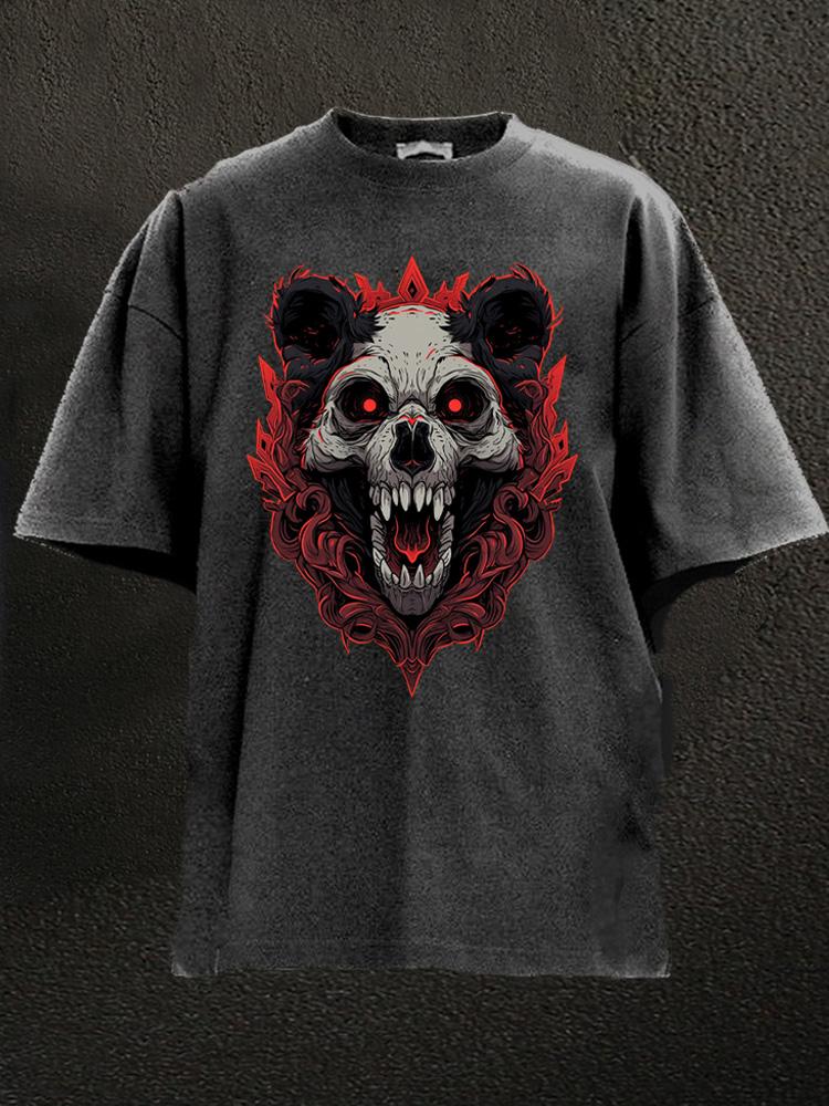 fierce panda skull Washed Gym Shirt