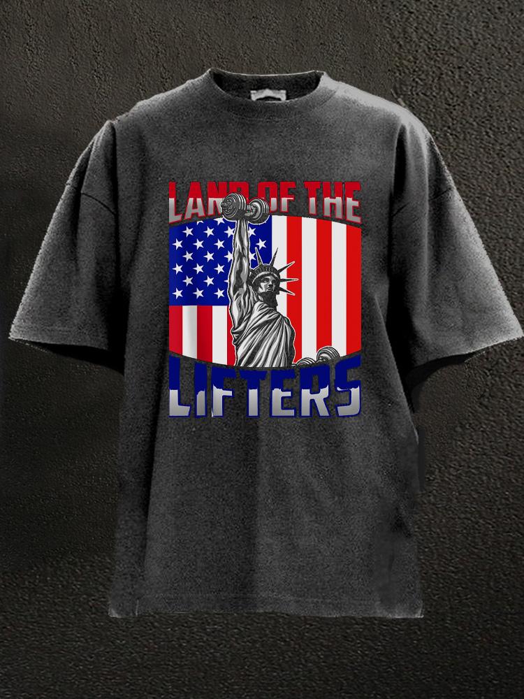 IronPandafit Land Of The Lifters Washed Gym Shirt For Sale