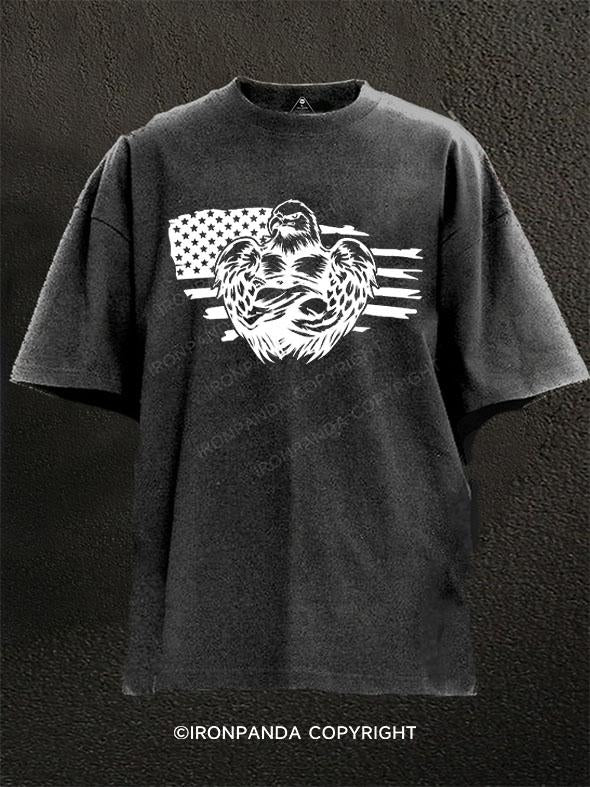 USA Eagle Washed Gym Shirt