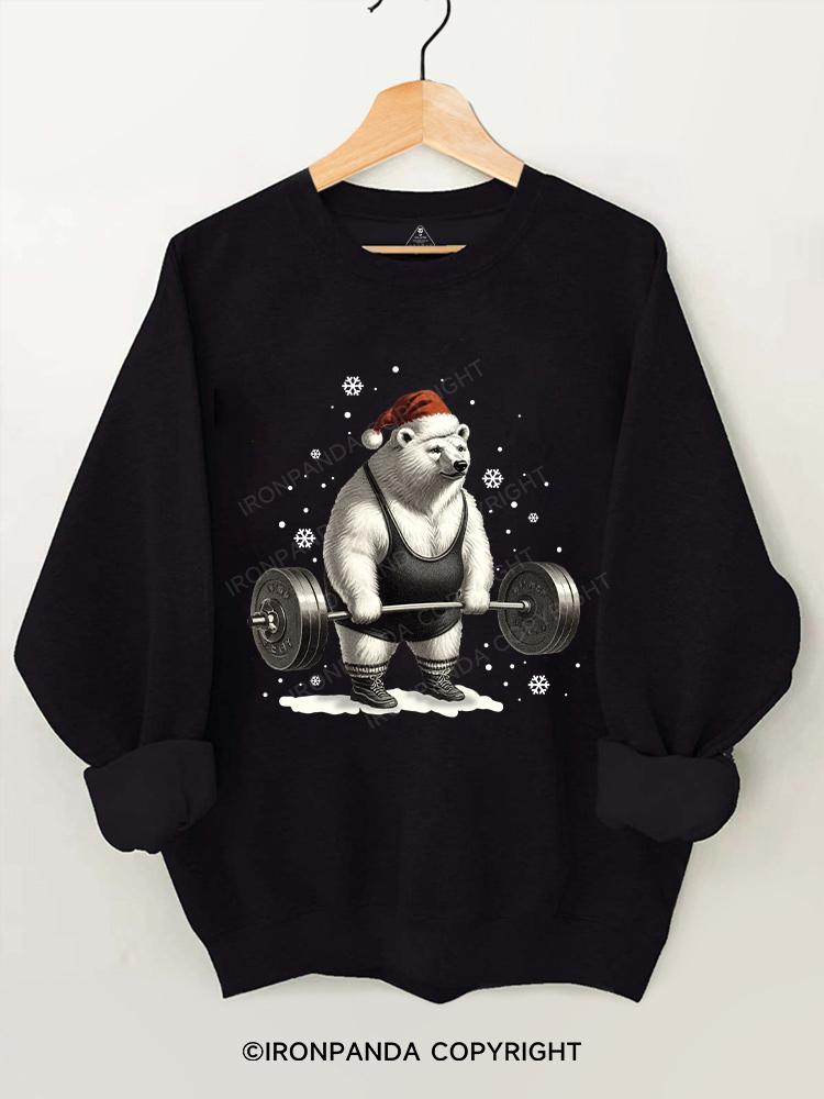 Christmas Bear Fitness Gym Sweatshirt