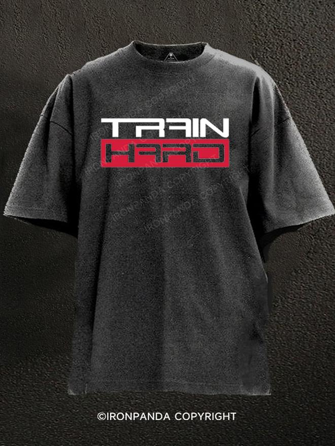 TRAIN HARD Washed Gym Shirt