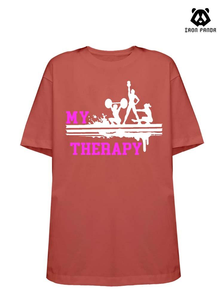 MY THERAPY Loose fit cotton  Gym T-shirt