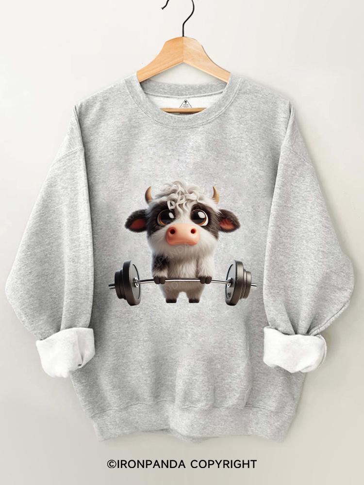 Cows are heavy Gym Sweatshirt