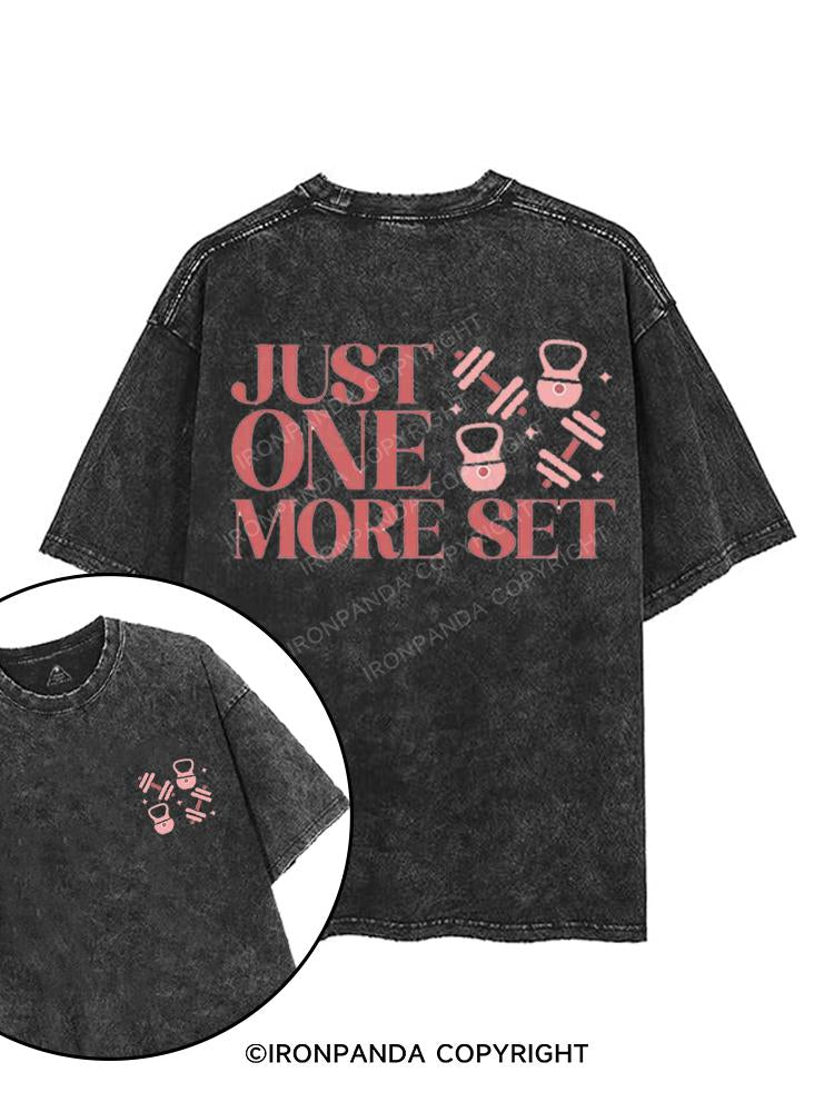 JUST ONE MORE SET printed Gym Shirt