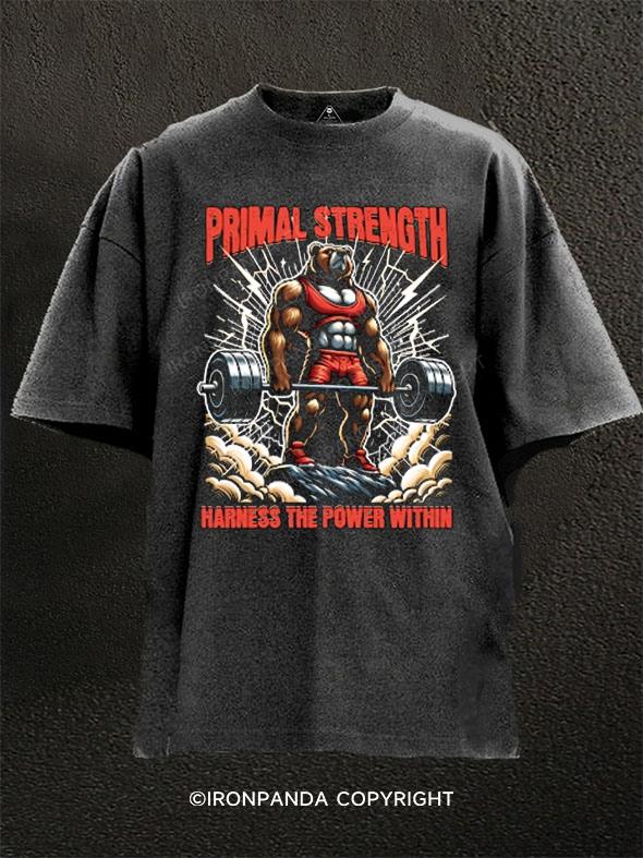 Primal Strength Bodybuilding Washed Gym Shirt