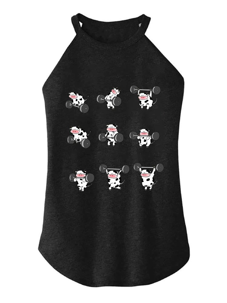 cow weightlifting TRI ROCKER COTTON TANK