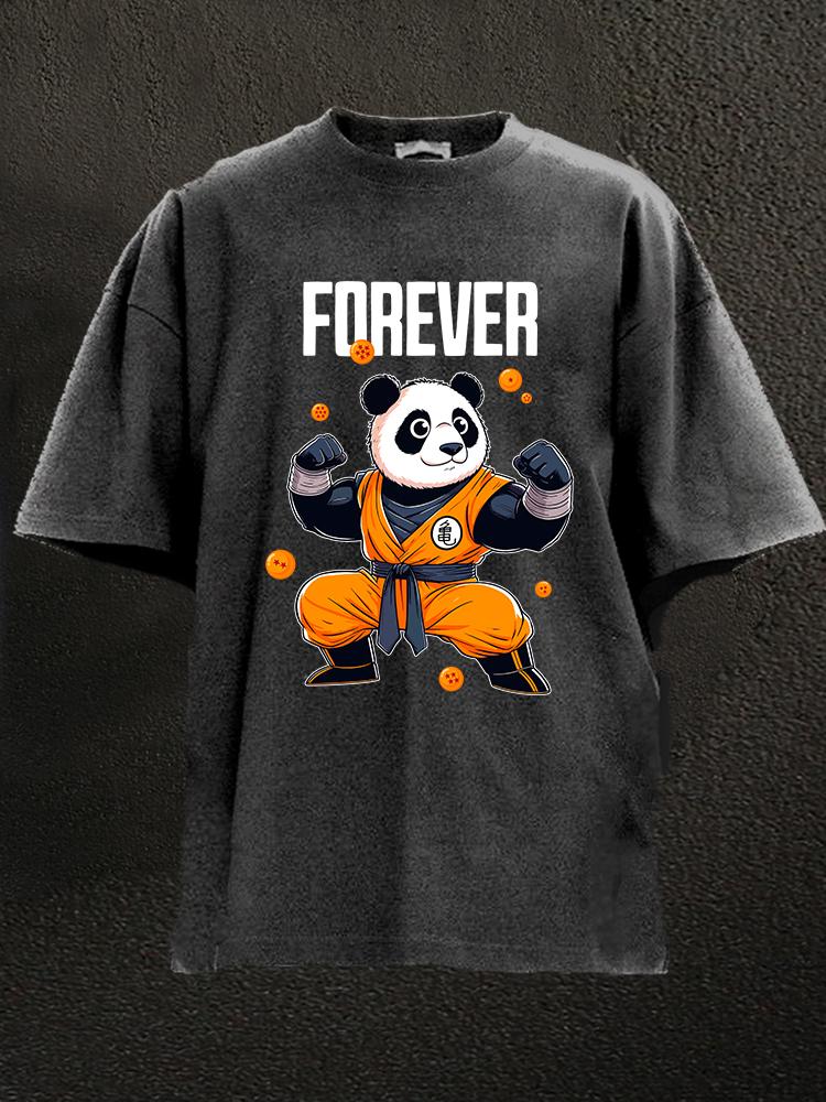 anime workout panda Washed Gym Shirt