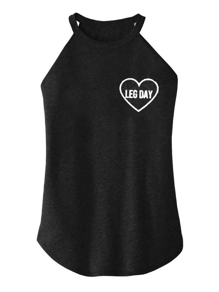 Leg Day Love TRI ROCKER COTTON TANK