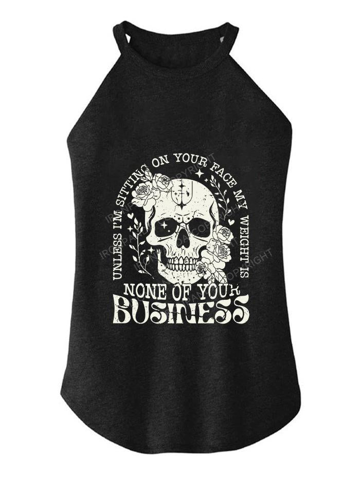 UNLESS I'M SITTING ON YOUR FACE TRI ROCKER COTTON TANK