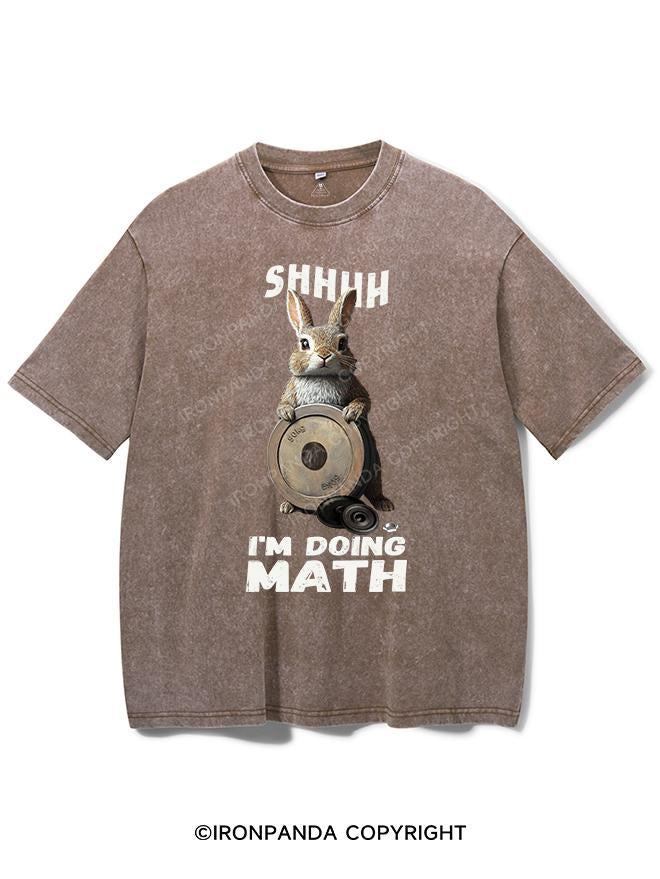 SHHHH I'M DOING MATH VINTAGE GYM SHIRT