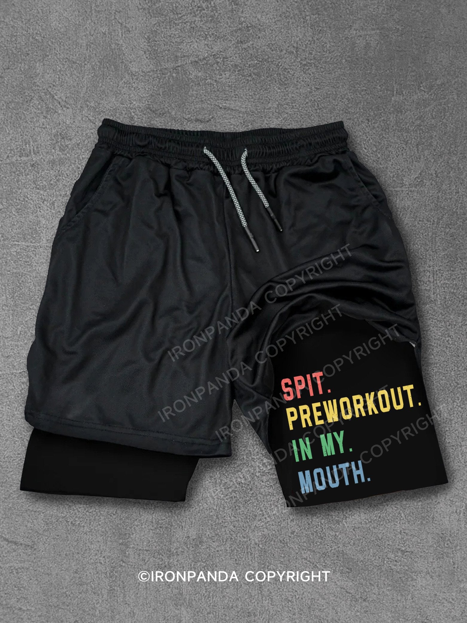 spit preworkout in my mouth Performance Training Shorts