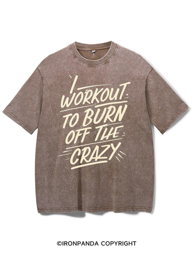 I WORKOUT TO BURN OFF THE CRAZY VINTAGE GYM SHIRT