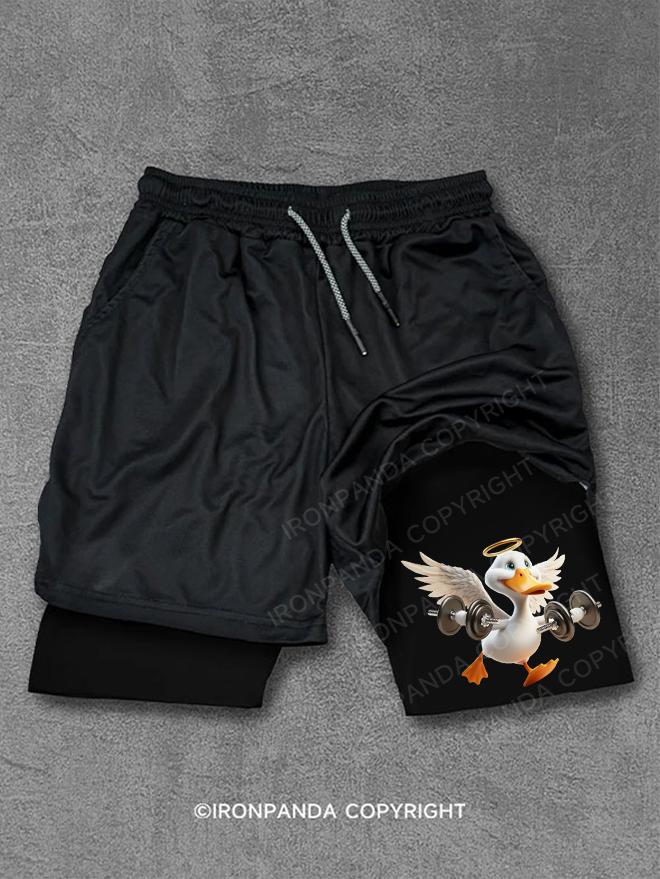 dumbbell duck Performance Training Shorts