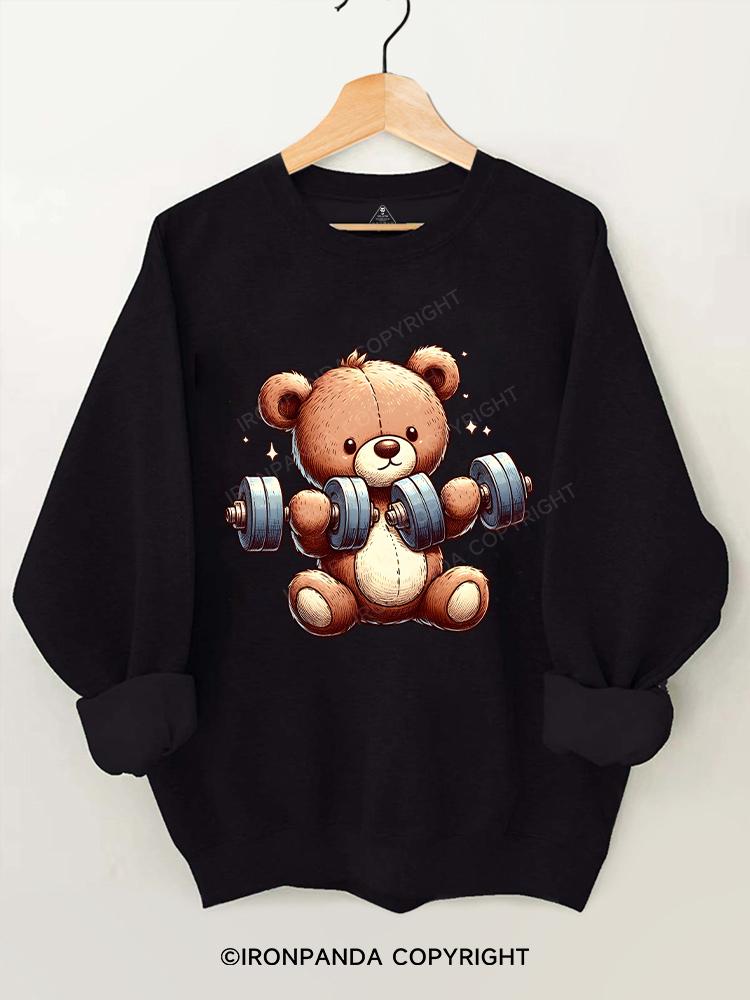 dumbbell bear Gym Sweatshirt