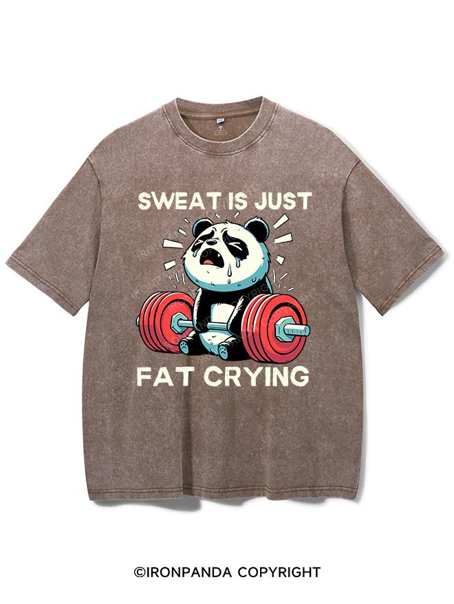 SWEAT IS JUST FAT CRYING VINTAGE GYM SHIRT