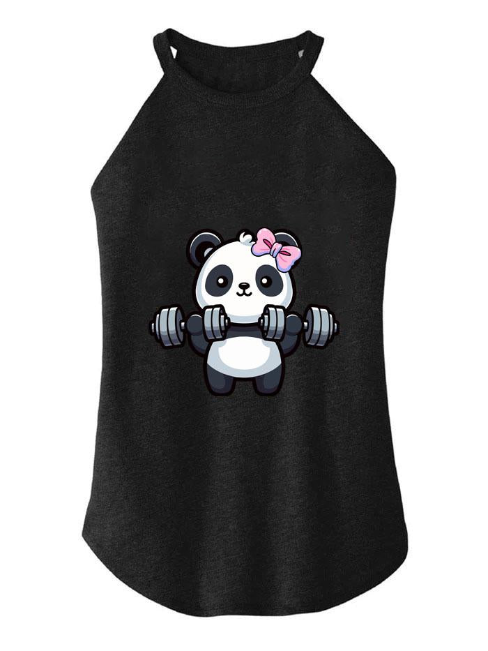 PANDA DUMBBE ROCKER COTTON TANK