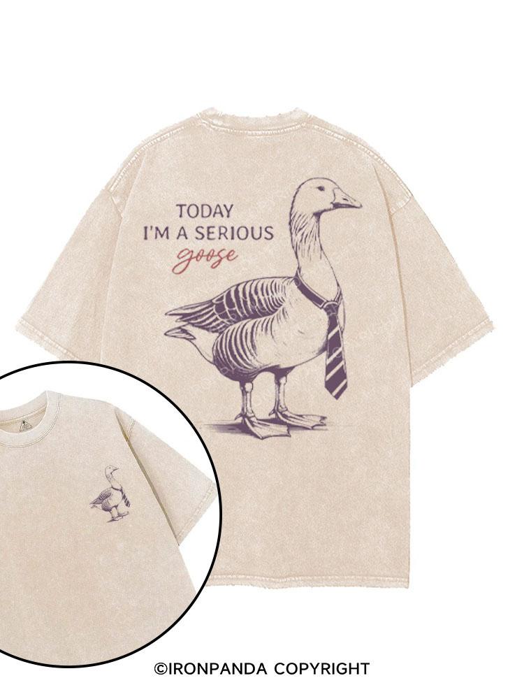 TODAY I'M A SERIOUS GOOSE printed Gym Shirt