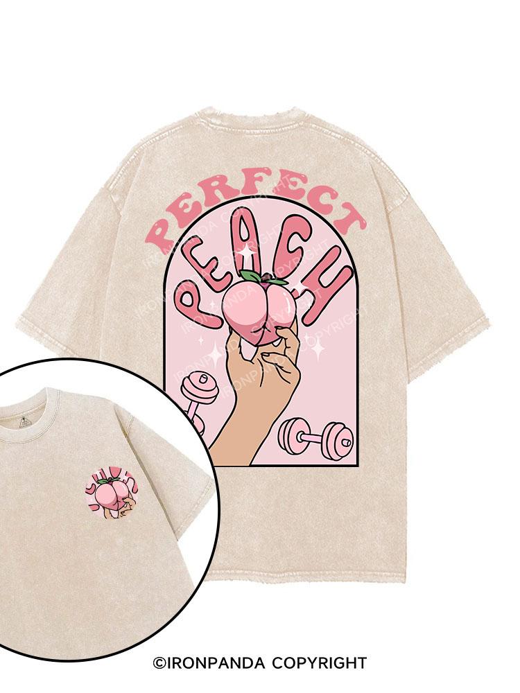 perfect peach printed Gym Shirt