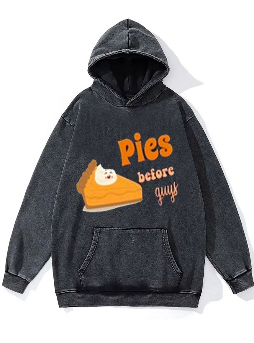 Pies Before Gym Washed Gym Hoodie