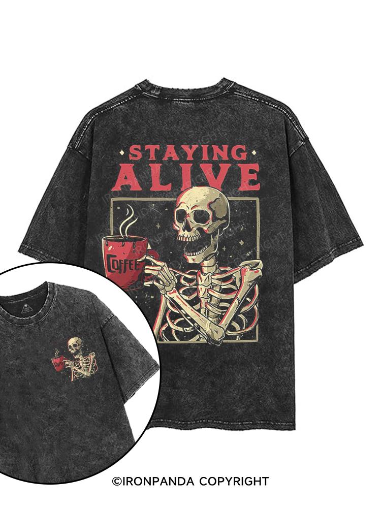 Staying Alive printed Gym Shirt