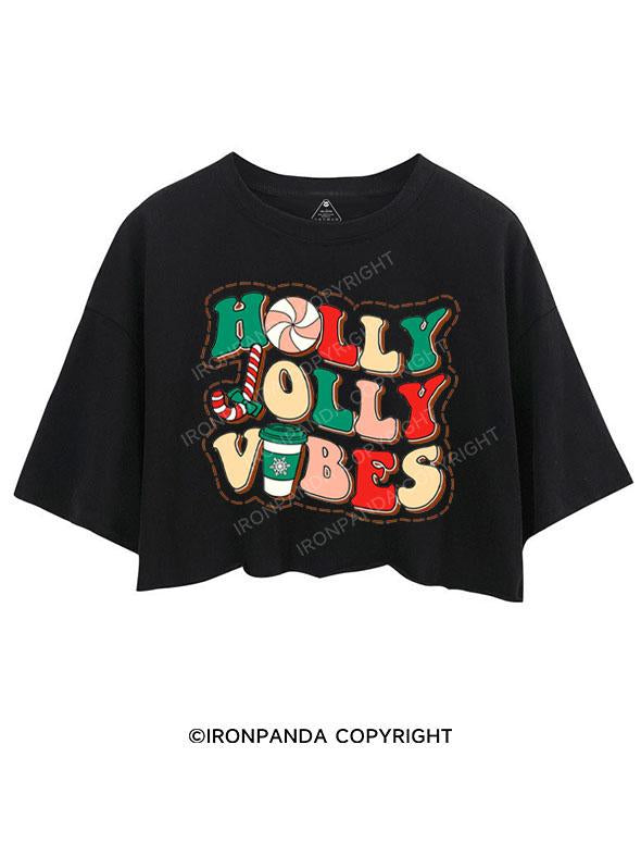 HOLLY JOLLY VIBES CROP TOPS