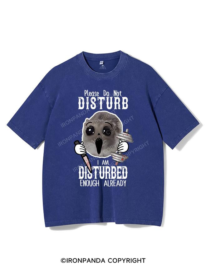 PLEASE DO NOT DISTURB I AM DISTURBED ENOUGH ALREADY VINTAGE GYM SHIRT