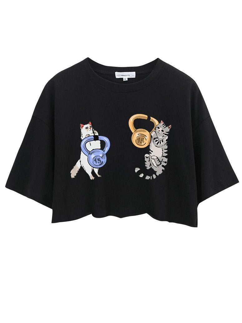 KETTLEBELL CAT CROP TOPS