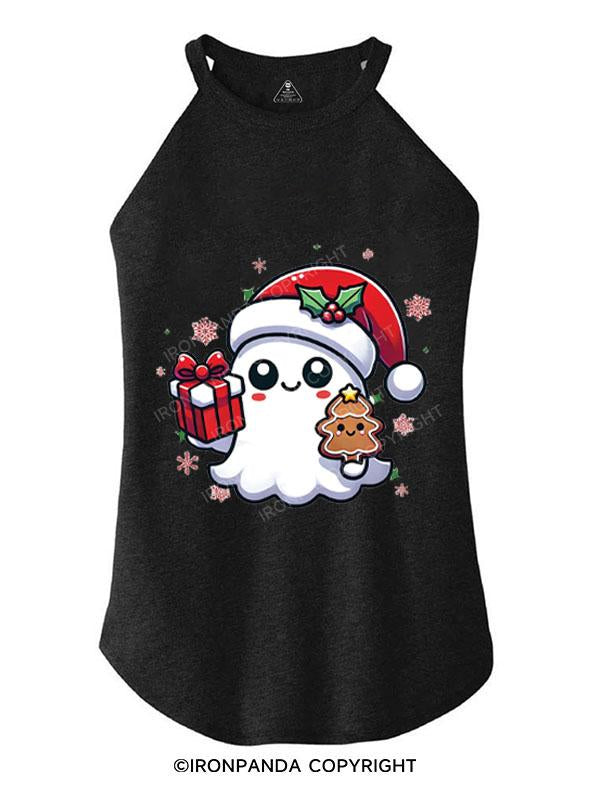 SPOOKY SPIRITS SPREADING CHRISTMAS CHEER! TRI ROCKER COTTON TANK