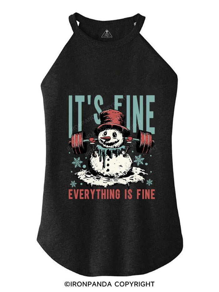 IT'S FINE EVERYTHING IS FINE TRI ROCKER COTTON TANK