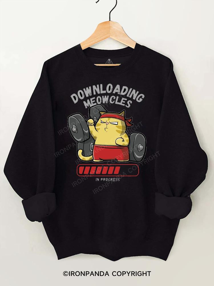 Downloading Meowcles In Progress Gym Sweatshirt