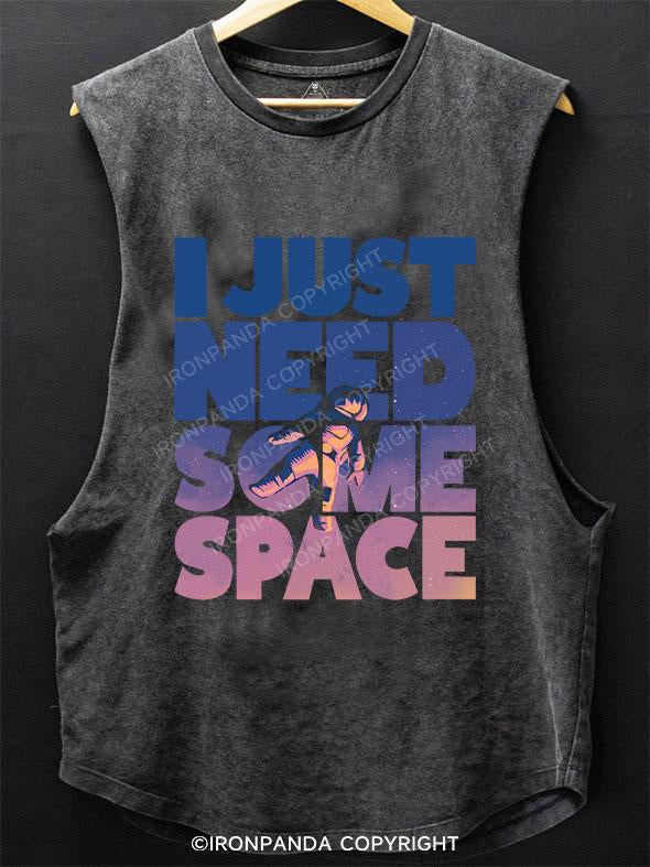 I JUST NEED SOME SPACE SCOOP BOTTOM COTTON TANK