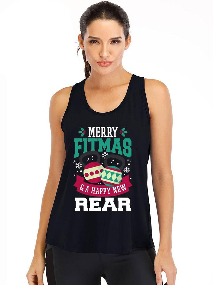 Merry Fitmas Ironpanda Women Fitness Tank