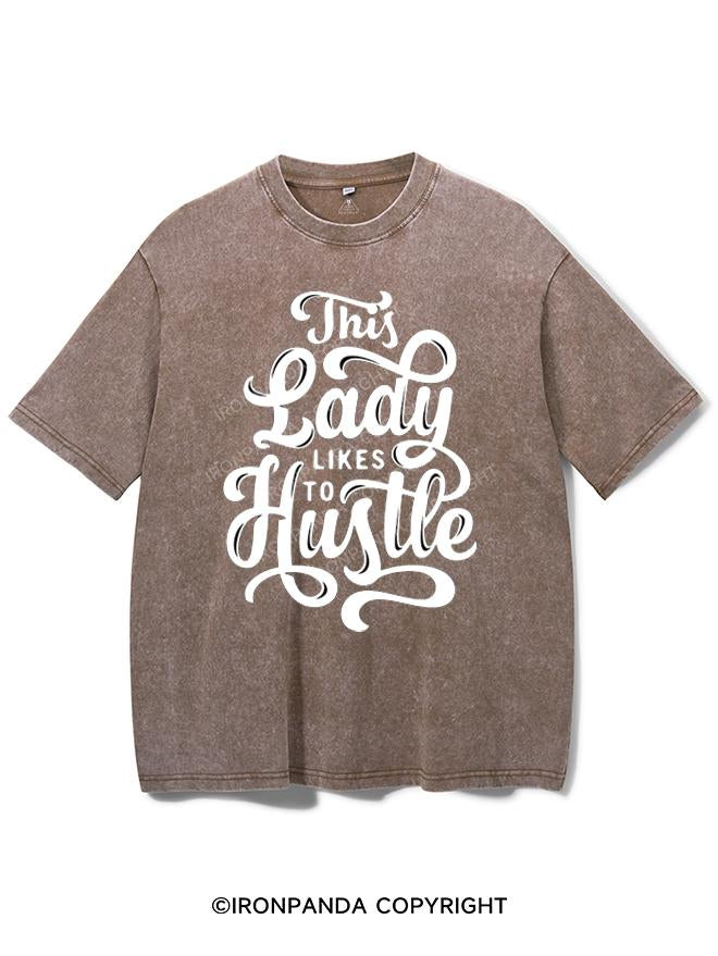 THIS LADY LIKES TO HUSTLE VINTAGE GYM SHIRT