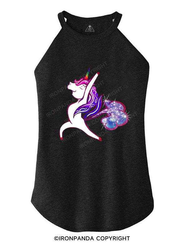 Fart Yoga Unicorn TRI ROCKER COTTON TANK