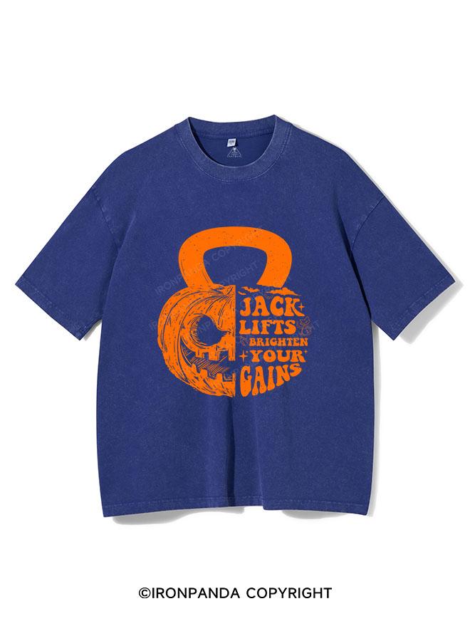 JACK LIFTS BRIGHTEN YOUR GAINS VINTAGE GYM SHIRT