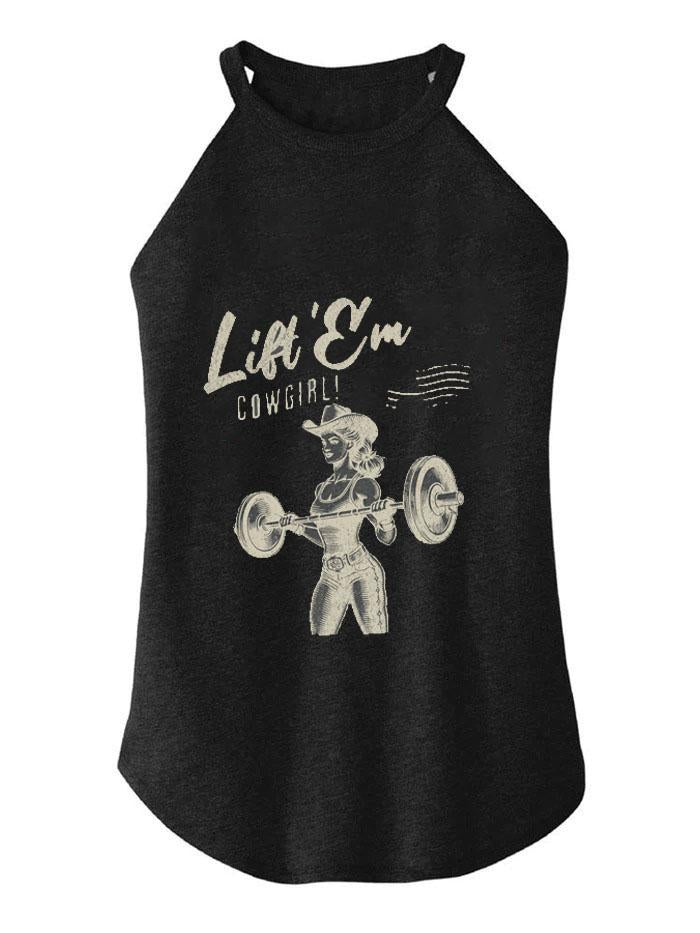 LIFT EM COWGIRL TRI ROCKER COTTON TANK