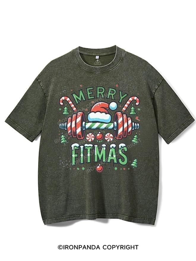 MERRY FITMAS VINTAGE GYM SHIRT