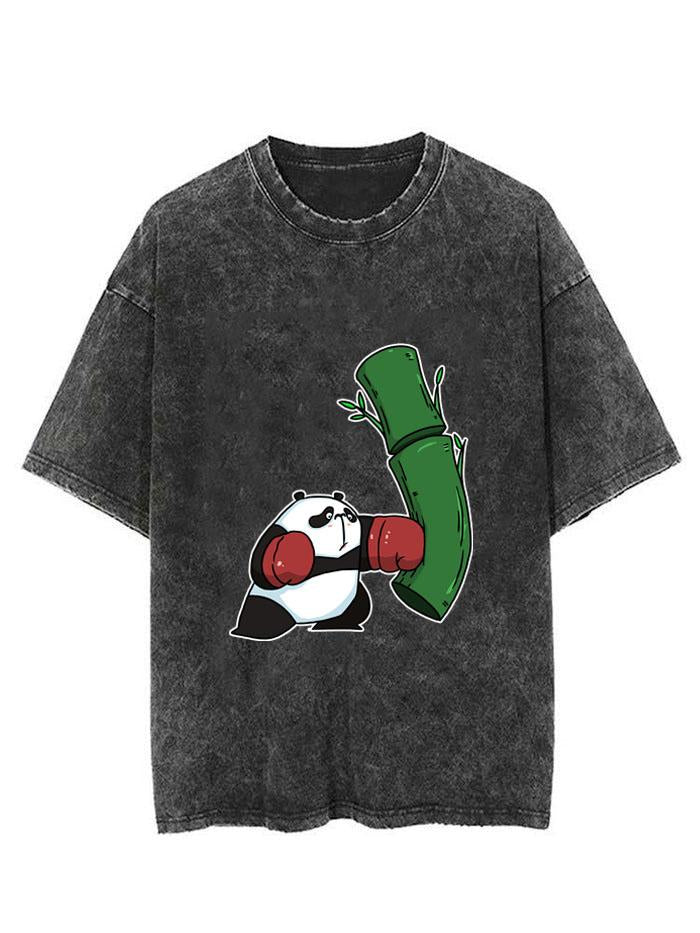 PANDA BOXING BAMBOO VINTAGE GYM SHIRT