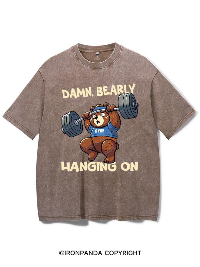 DAMN, DEARLY HANGING ON VINTAGE GYM SHIRT