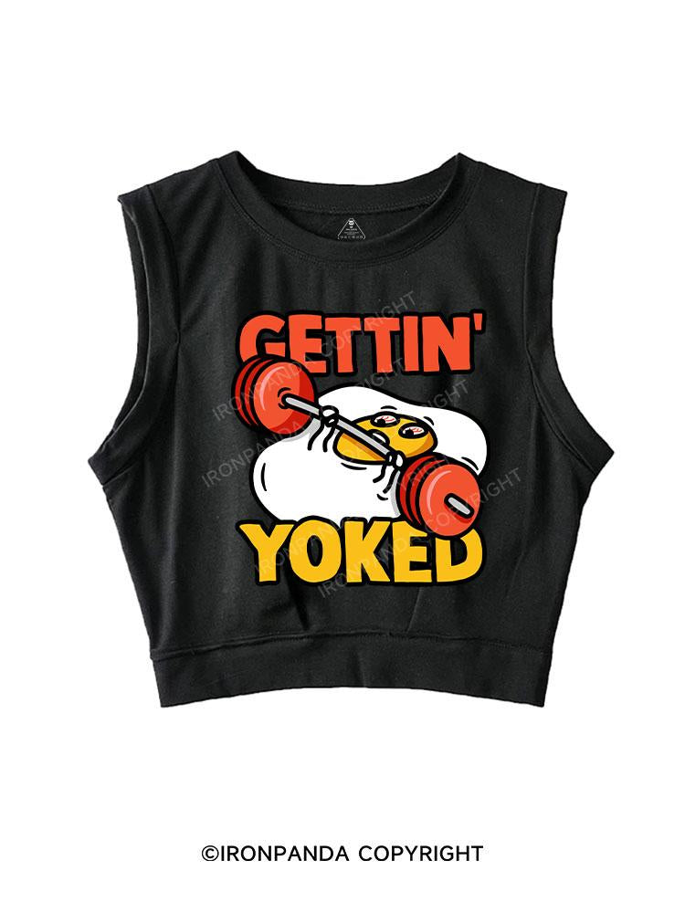 Getting Yoked SLEEVELESS CROP TOPS