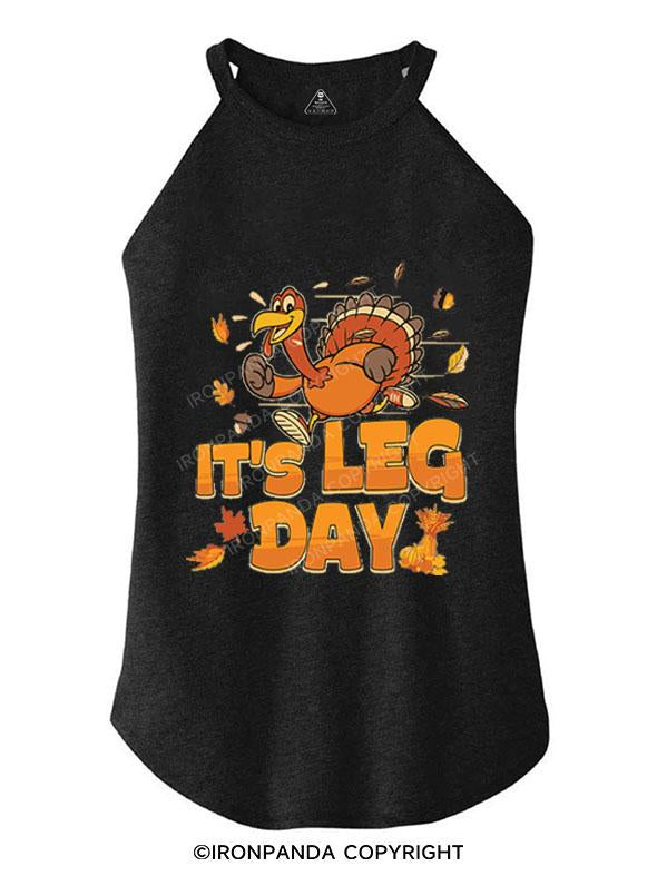 IT'S LEG DAY TRI ROCKER COTTON TANK