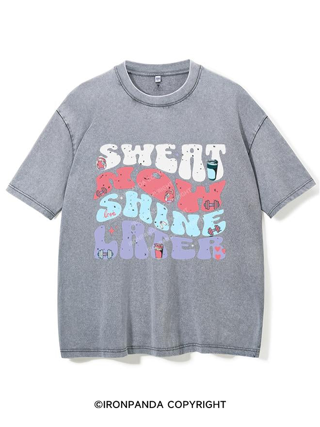 SWEAT NOW SHINE LATER VINTAGE GYM SHIRT