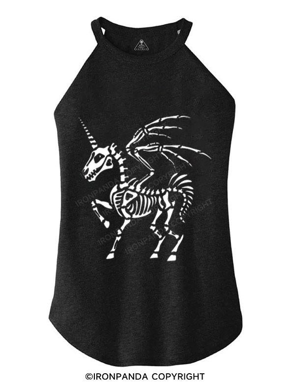 FLYING UNICORN SKELETON TRI ROCKER COTTON TANK