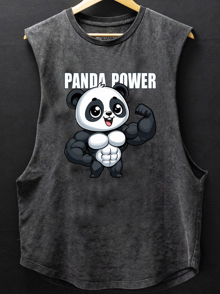 panda power SCOOP BOTTOM COTTON TANK