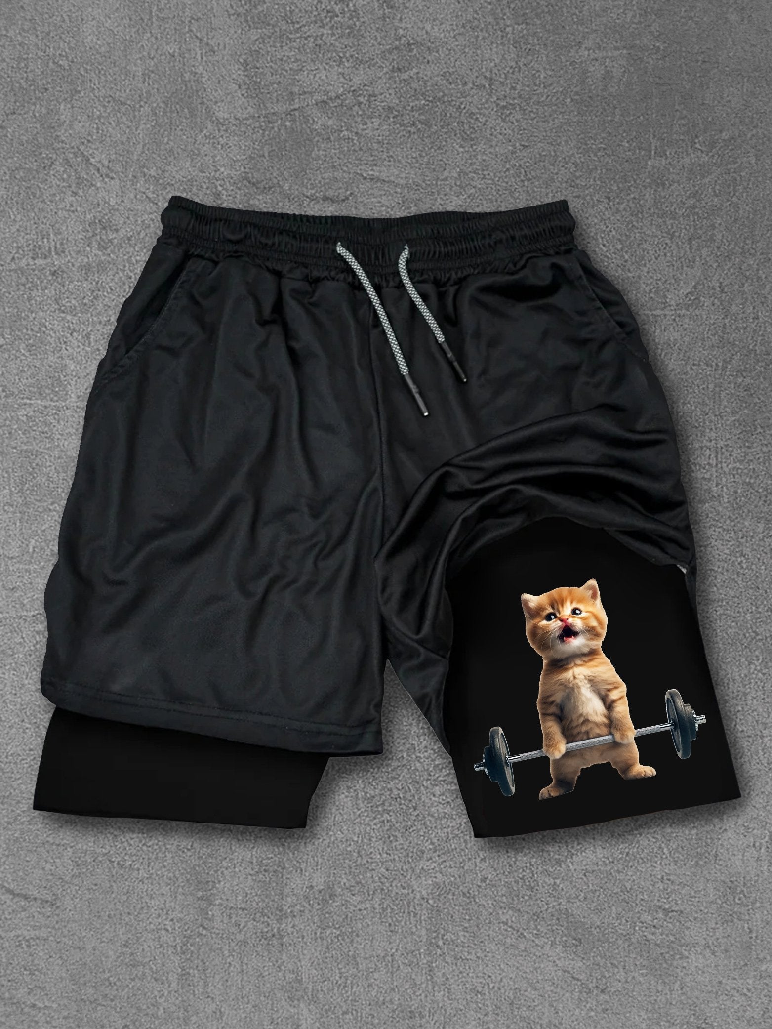 Cat Weightlifting Performance Training Shorts