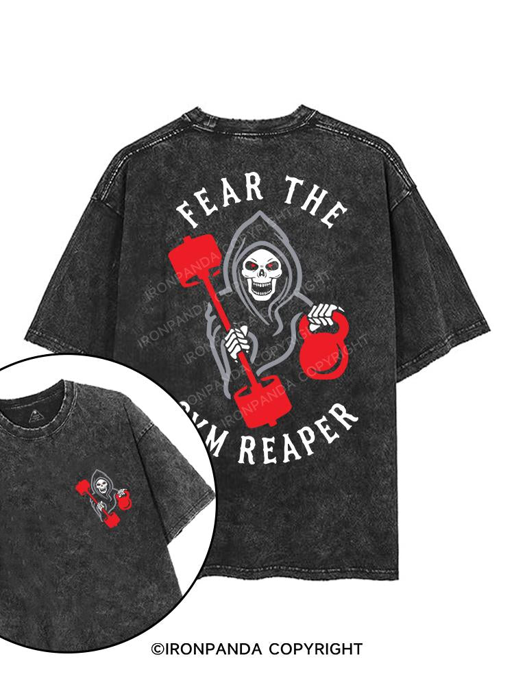 FEAR THE GYM REAPER printed Gym Shirt