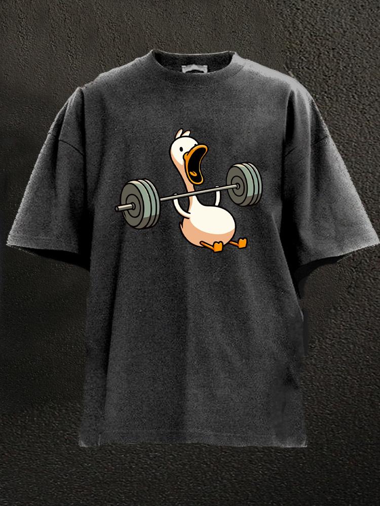 Bench Press Duck Washed Gym Shirt