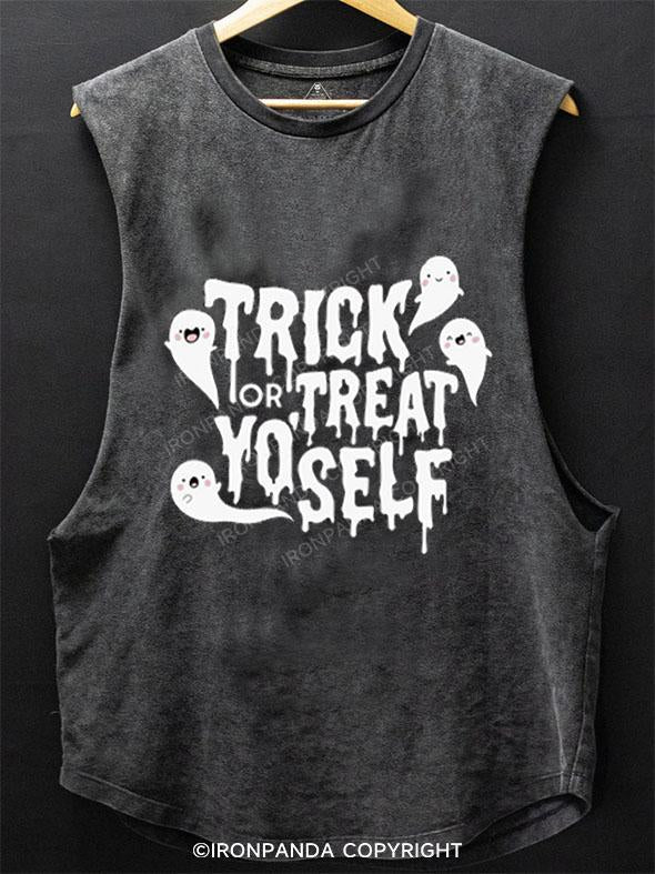 TRICK OR TREAT YO'SELF SCOOP BOTTOM COTTON TANK